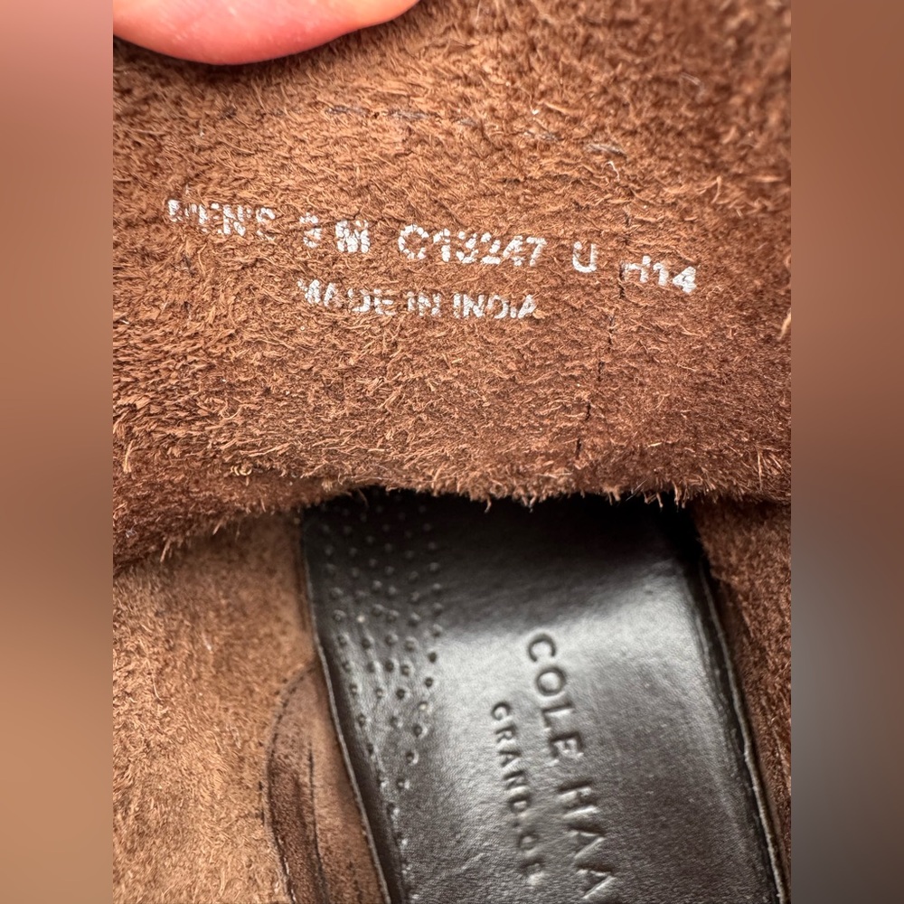 Cole Haan Grand OS Leather Boots Men 9 Brown Lace Up Distressed Workwear Rugged - Picture 6 of 16